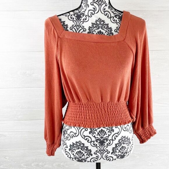 Free People Smocked Square Neck Crop Top - Picture 4 of 10